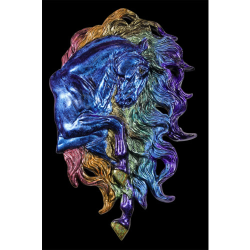 Metallic Rainbow Amadeus Resin Medallion sculpted by Rayvin Maddock