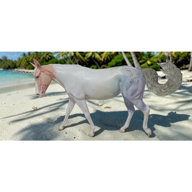 Peter Stone large unicorn clearware mule