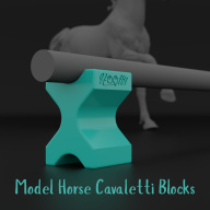 Classic 1:12 Scale Cavaletti Pole Riser Blocks (2-pack)- Performance Diorama Prop